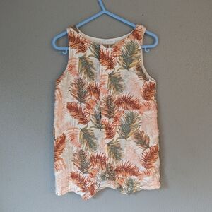 Angel Dear Leaf Print Button-Down Top